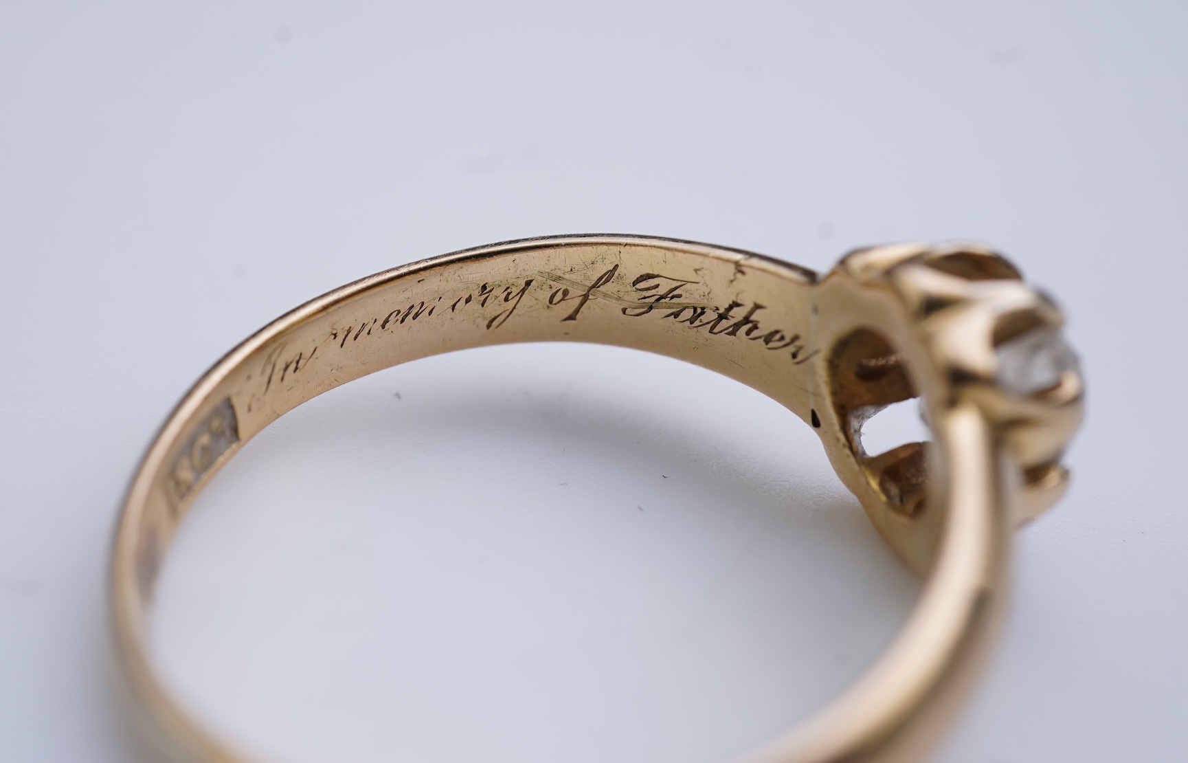 A diamond ring, circa 1911